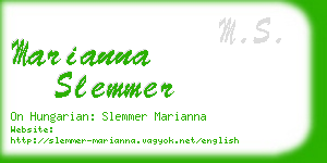 marianna slemmer business card